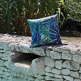 Coussin Palmier vert 45 x 45 cm Proloisirs
