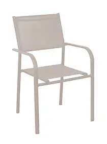 Fauteuil de jardin Duca aluminium crème Proloisirs