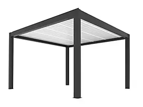 Pergola bioclimatique autoportante Summer L.4X l.4m gris
