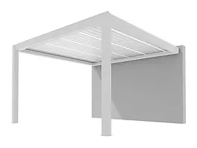 Pergolas bioclimatique adossée summer Proloisirs L.4 x l.4m blanc