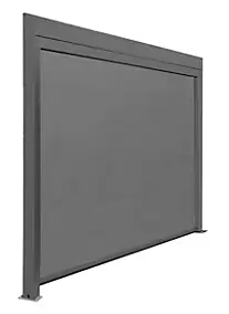 Rideau latéral manuel pour pergola Proloisirs L.370 x l.12 x H.223cm gris