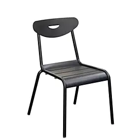 Chaise de jardin en aluminium graphite Proloisirs Smiley