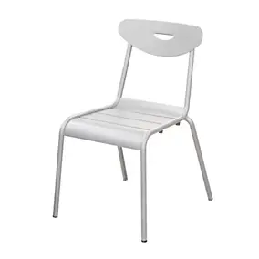 Chaise de jardin en aluminium blanc Proloisirs Smiley
