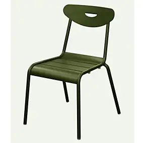Chaise de jardin en aluminium vert cactus Proloisirs Smiley