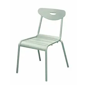 Chaise de jardin en aluminium vert sauge Proloisirs Smiley