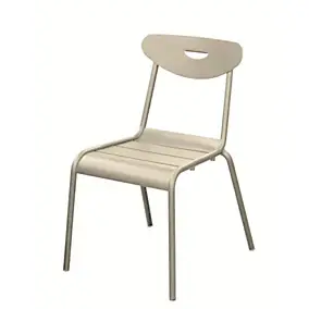 Chaise de jardin en aluminium crème Proloisirs Smiley