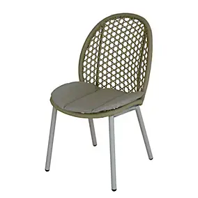 Chaise de jardin en aluminium crème Proloisirs Darius