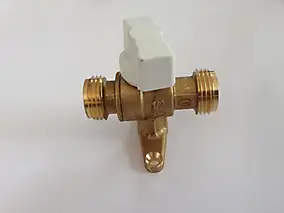 Robinet d'arrêt ou de commande d'appareils gaz naturel DN 1/2 avec patte de fixation, sorties Mâles 15x21