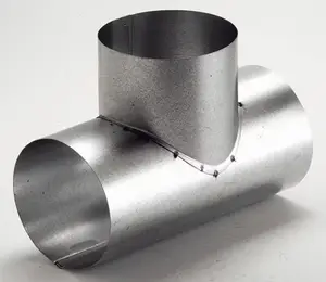 Raccord en T mâle pour le raccordement de 3 gaines de ventilation d’air chaud