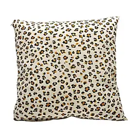 Coussin d'extérieur carré léopard 45 x 45 x 12 cm Tendances et Créations