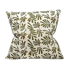 Coussin d'extérieur carré motif feuilles 45 x 45 x 12 cm Tendances et Créations