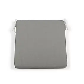 Galette de chaise carrée Aqua taupe chiné 42 x 42 cm