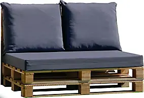 Coussin palette gris anthracite (x 3)