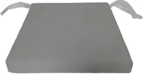 Galette de chaise carrée Florida gris blanc 40 x 40 cm