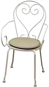 Galette de chaise ronde Peps beige ø38 cm, ép.30 mm