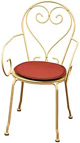 Galette de chaise ronde Peps terracotta ø38 cm, ép.30 mm