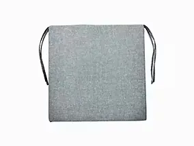 Galette de chaise de jardin gris galet 38 x 38 x ép. 4,5 cm déhoussable Tendances et Créations