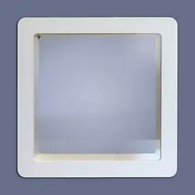 Hublot de porte Skylab MDF prépeint 42 x 42 cm