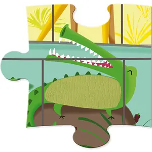 Puzzle tactile Une journée au zoo (20 pièces)