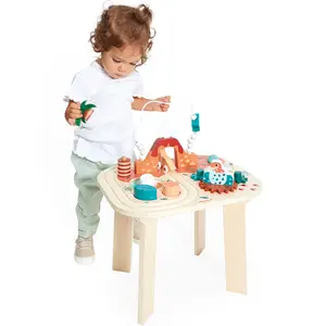 Table d'activités en bois Dino