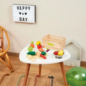 Maxi set de fruits et légumes en bois à découper