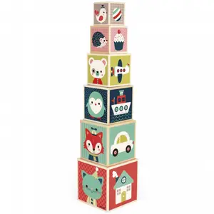 Cubes empilables baby forest (6 cubes)