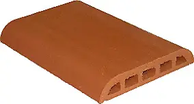 Dessus de muret arrondi 40 x 27 cm rouge