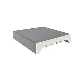 Embout de couvre mur en granit blanc 24 x 25 cm