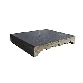 Embout de couvre mur plat 24x30 granit de marbre gris foncé