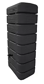 Récupérateur d'eau rectangulaire Belli Dune 320L l.60 x H.145 cm anthracite avec niveau d'eau