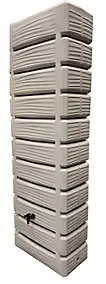Récupérateur d'eau rectangulaire Belli Dune 300L l.60 x H.180 cm grège