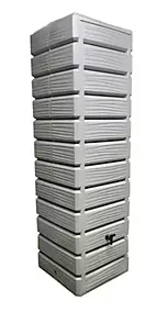 Récupérateur d'eau de pluie 700L Belli coloris gris L.60 x l.60 x H.210 cm