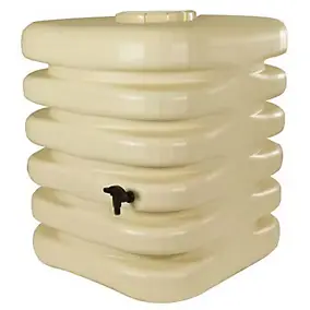 Récupérateur d'eau de pluie 1000L Belli coloris beige L.105 x l.100 x H.120 cm