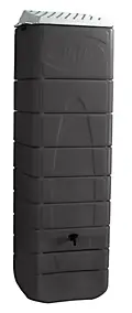 Récupérateur d'eau de pluie 650L Belli coloris anthracite L.60 x l.60 x H.200 cm