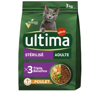 ULTIMA Croquettes au poulet pour chat stérilisé 3kg