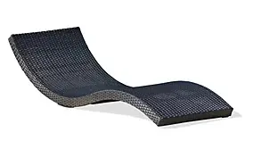 Bain de soleil Cancun résine tressée noir L.190 cm DCB Garden