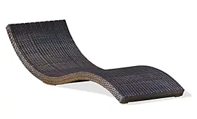 Bain de soleil Cancun résine tressée chocolat L.190 cm DCB Garden