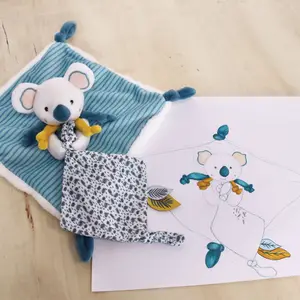 Coffret doudou plat Yoca le koala (25 cm)