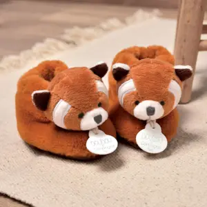 Chaussons bébé Panda roux (0-6 mois)
