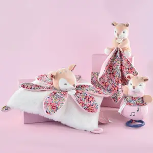 Doudou plat pétale Faon Boh'aime (27 cm)