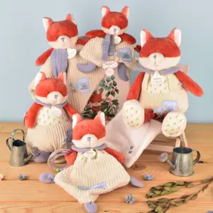 Doudou attache-sucette Romarin Le Renard (19 cm)