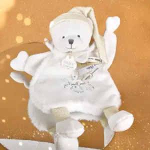 Doudou Ours Cape Blanc (25 cm)