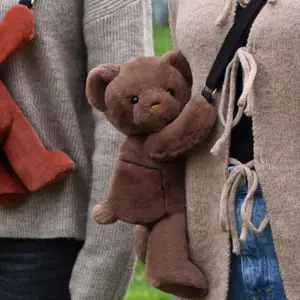 Sac bandoulière Doudou Ours marron glacé (30 cm)