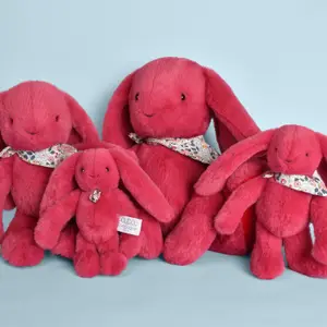 Peluche Lapin Fleurette Fuchsia (50 cm)