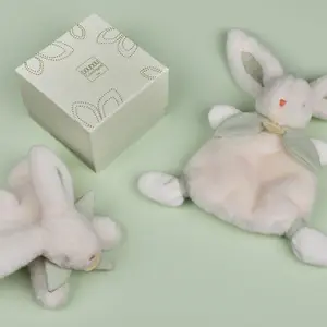 Doudou Lapin Bonbon sauge (25 cm)