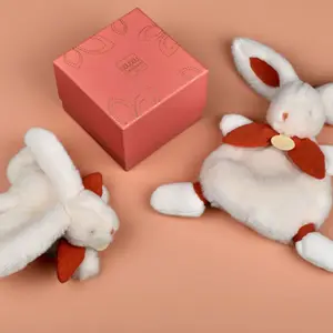 Doudou Lapin Bonbon terracotta (25 cm)