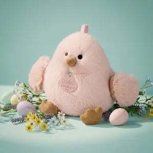Peluche poussin Piou rose (15 cm)
