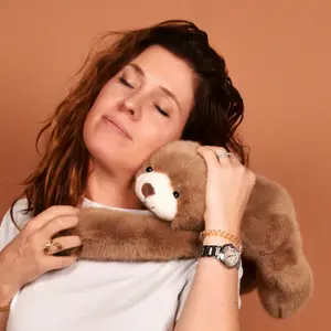 Peluche ours marron lesté Podcoll (40 cm)