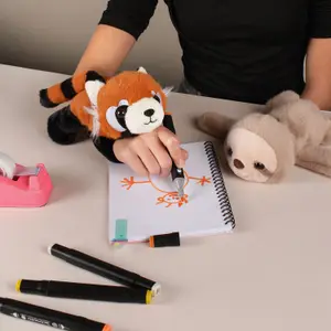 Bracelet peluche slap Podcoll panda roux