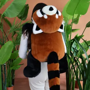Peluche géante panda roux lesté Podcoll (100 cm)